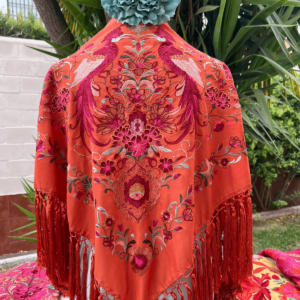 mantoncillo naranja de seda