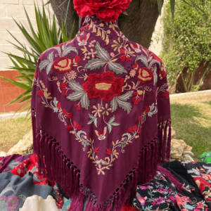 mantoncillo berenjena de seda