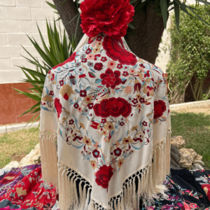 mantoncillo, de seda beige