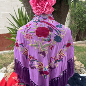 mantoncillo malva de seda