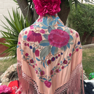 mantoncillo melocotón claro, de seda