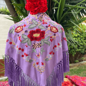 mantoncillo morado de seda