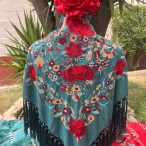 mantoncillo petróleo de seda