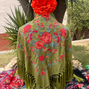 mantoncillo verde pistacho de seda