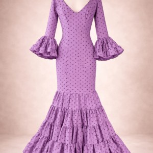 Traje de flamenca canastero con cancán