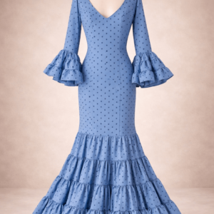 Traje de flamenca canastero con cancán