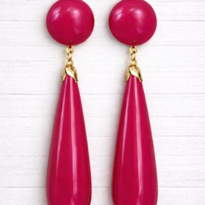 Pendientes de resina buganvilla hechos a mano