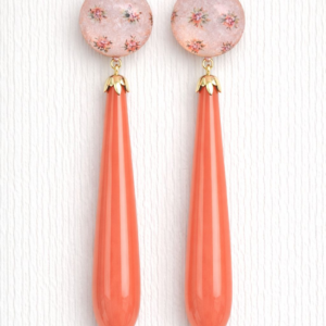 Pendientes de resina, hechos a mano en Coral