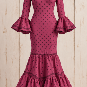 Traje de flamenca, buganvilla lunar buganvilla talla 34